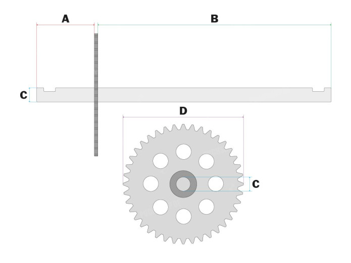 Pedal crank shaft Puch Maxi 210mm 28 teeth stock Fast Arrow